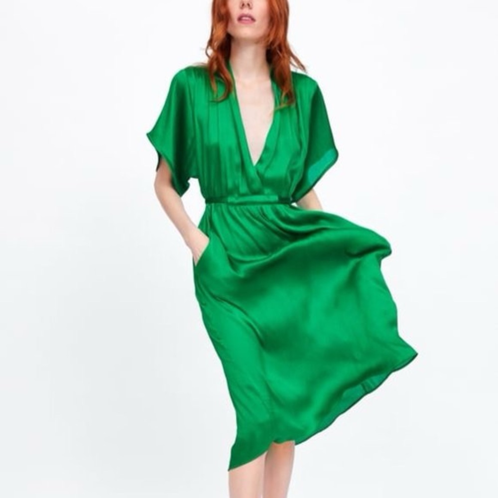 Zara Emerald Green Tunic Dress